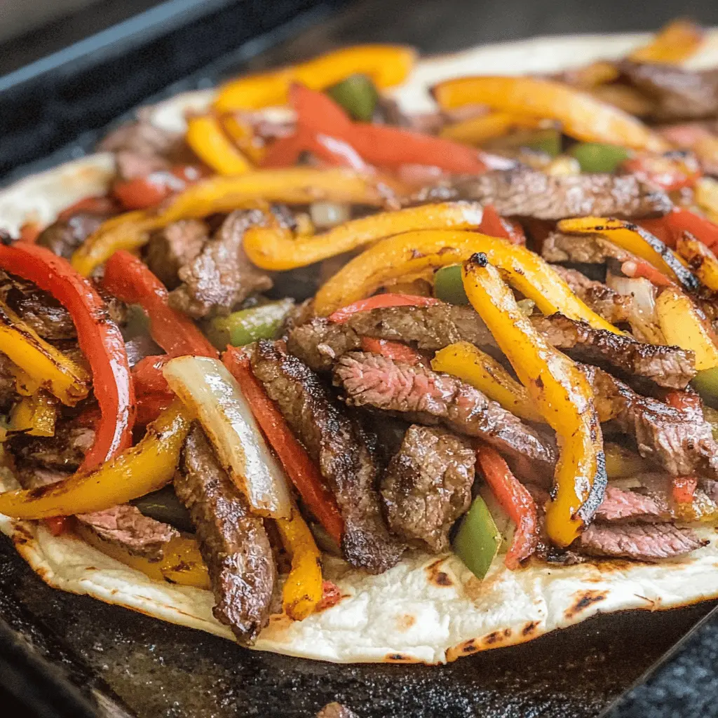 Spice up your dinner with these Blackstone Steak Fajitas! Juicy steak strips, vibrant bell peppers, and tangy onions come together for a flavor-packed meal. Perfect for family gatherings or a tasty weeknight dinner, these fajitas are easy to make and sure to impress. Save this recipe for your next taco night!
