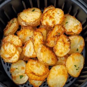 Crispy Sliced Potatoes from the Air Fryer are the perfect side dish for any meal! These golden-brown slices are seasoned to perfection, providing a satisfying crunch with every bite. Perfect for weeknight dinners or entertaining guests, save this recipe to enjoy deliciously crispy potatoes that are easy to make and sure to impress!
