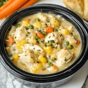 Warm up your table with this delightful Crock Pot Chicken Pot Pie! This comfort food classic combines tender chicken, hearty vegetables, and a creamy sauce, all simmered to perfection. Easy to prepare and perfect for busy weeknights, it's a dish everyone will love. Save this recipe for your next family gathering or cozy dinner!
