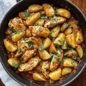 Quick, easy, and bursting with flavor! This Garlic Butter Chicken and Potatoes Skillet combines tender chicken and perfectly cooked potatoes, all smothered in rich garlic butter. It's a one-pan wonder that’s perfect for busy weeknights or a cozy family dinner. Save this recipe for a delicious meal any day of the week!