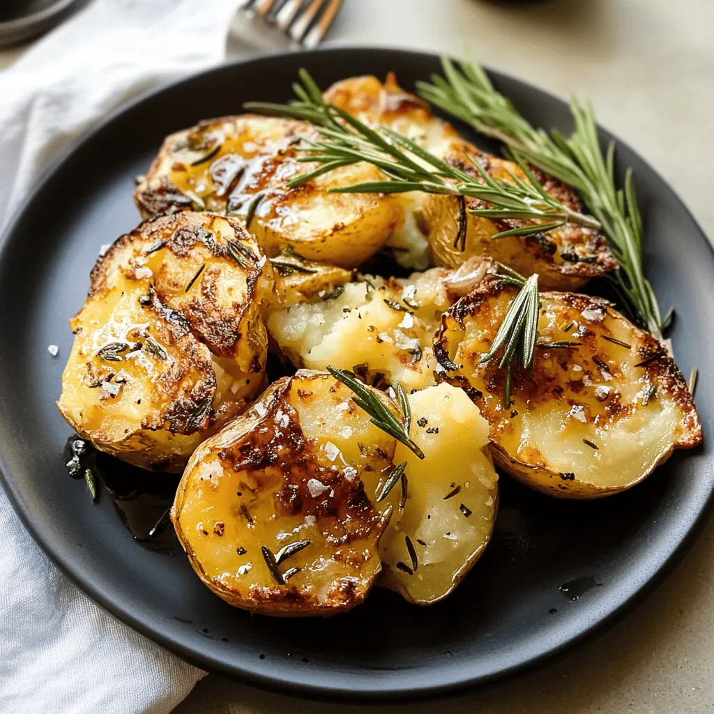 These Grilled Garlic Rosemary Smashed Potatoes are the perfect side dish for your summer barbecues! Infused with fragrant garlic and fresh rosemary, they deliver a burst of flavor in every bite. Easy to prepare and grill, they pair wonderfully with meat or can be enjoyed on their own. Save this recipe now to impress your guests at your next gathering!