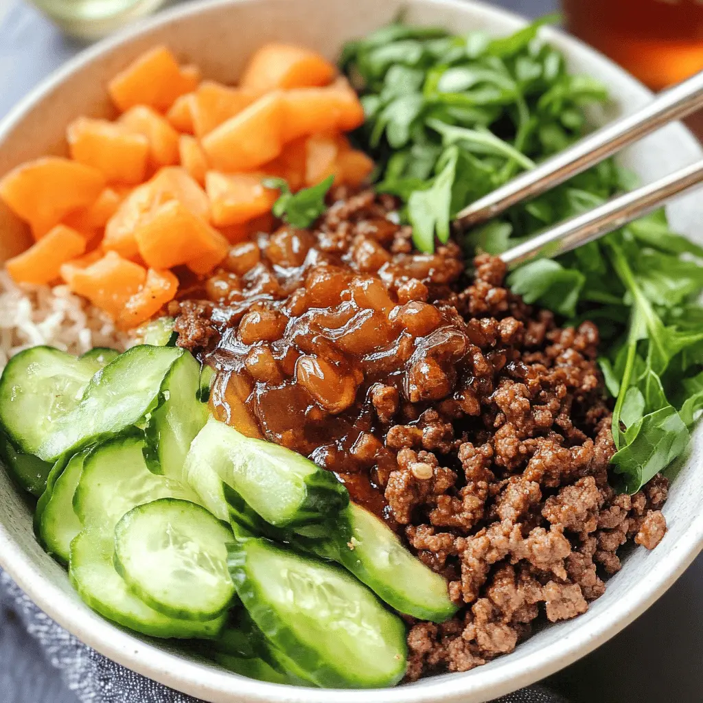 Spice up your dinner routine with these Hot Honey Ground Beef Bowls! Juicy ground beef is combined with spicy honey for a delicious flavor kick. Topped with fresh veggies and served over rice, it's a complete meal in one bowl. Perfect for a quick weeknight dinner or meal prep. Save this recipe to try later and impress your family with this tasty twist!