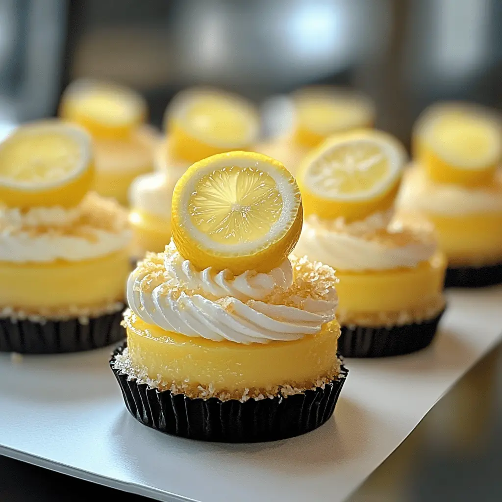 Treat yourself to these delightful Mini Lemon Cheesecakes, perfect for any occasion! Bursting with zesty citrus flavor and a creamy texture, they're a hit at parties or family gatherings. These individual servings make dessert easy and fun! Save this recipe to impress your guests at your next gathering or to enjoy a sweet bite anytime!