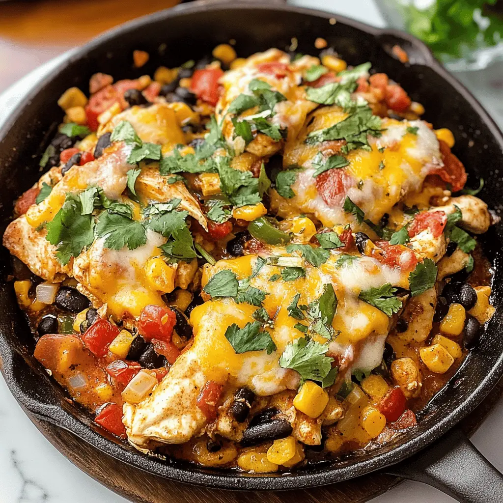 Warm up your dinner table with this quick and flavorful Santa Fe Chicken Skillet! Packed with vibrant veggies, tender chicken, and zesty spices, it’s a delightful one-pan meal that combines the essence of southwestern cuisine. Perfect for busy weeknights or casual gatherings—save this recipe for a satisfying dinner your family will love!