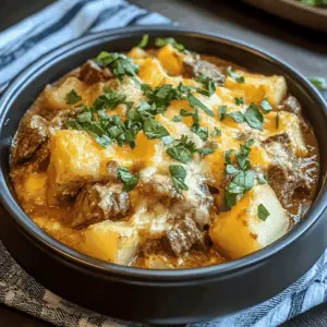 Warm up your dinner routine with this Slow Cooker Steak and Cheddar Potato Casserole! Packed with juicy steak, creamy cheese, and tender potatoes, it's a hearty meal that's simple to prepare. The slow cooking brings all the flavors together wonderfully. Perfect for busy weeknights or cozy family gatherings! Save this recipe for a comforting dish everyone will love!