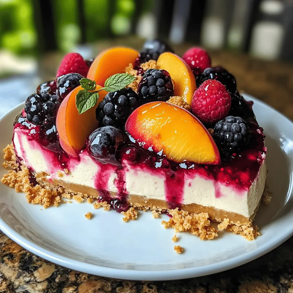 Sweet, creamy, and bursting with fresh flavors, this Summer Berry and Peach Cheesecake is the perfect dessert for warm days! With layers of luscious cheesecake, juicy peaches, and vibrant berries, it’s a crowd-pleaser for any gathering. Save this recipe and impress your friends and family at your next summer get-together!