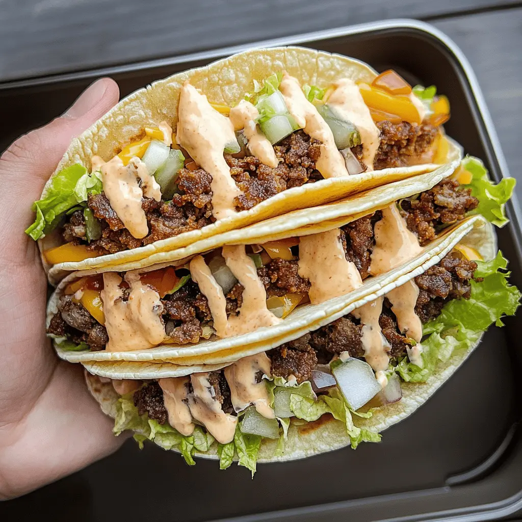 Get ready for a fun twist on taco night with these Original Smash Burger Tacos! Featuring juicy beef patties, melted cheese, and fresh toppings, this recipe combines the best of burgers and tacos in every bite. Perfect for family dinners or gatherings, save this must-try recipe for your next taco fiesta!