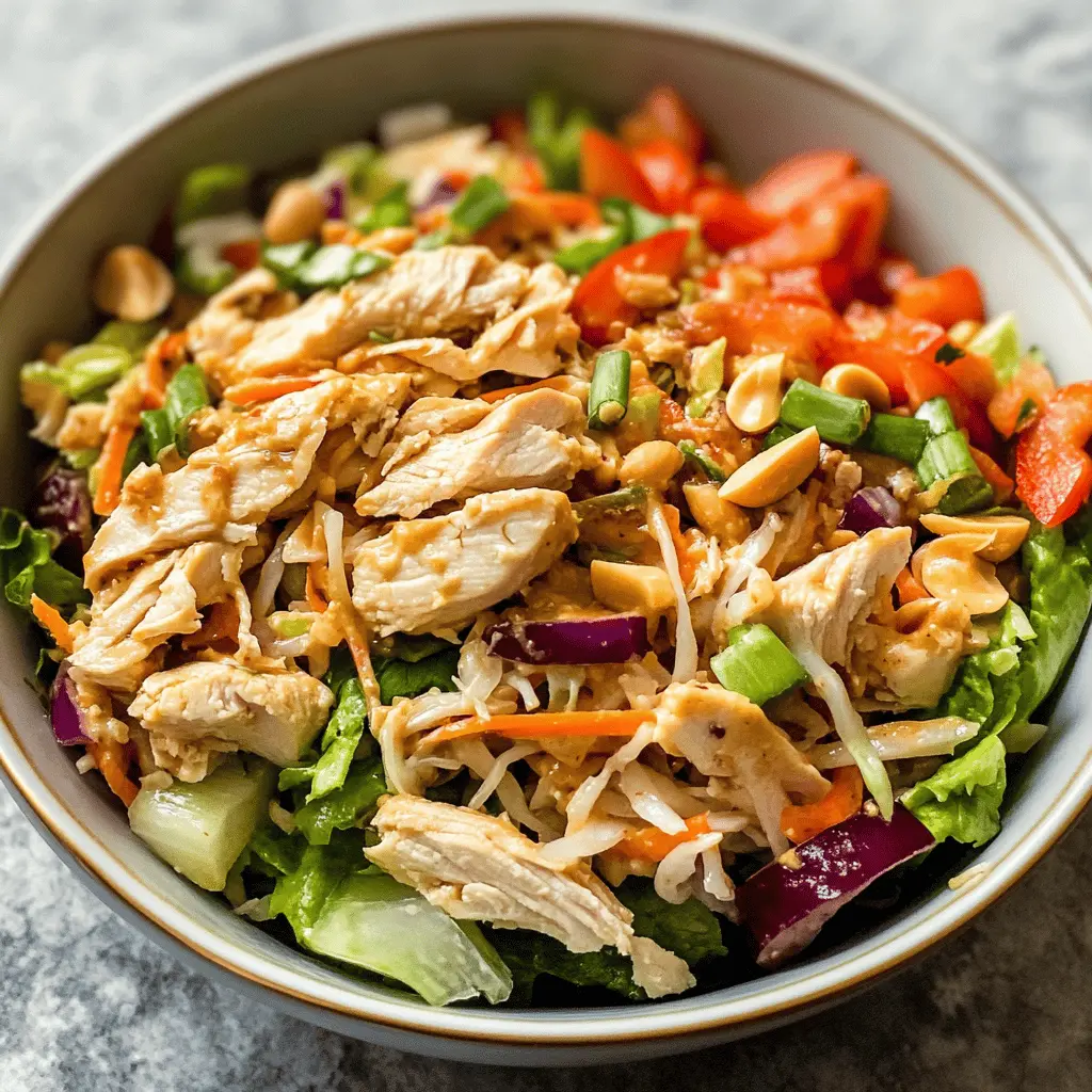 Easy Thai Chicken Salad With Peanut Dressing