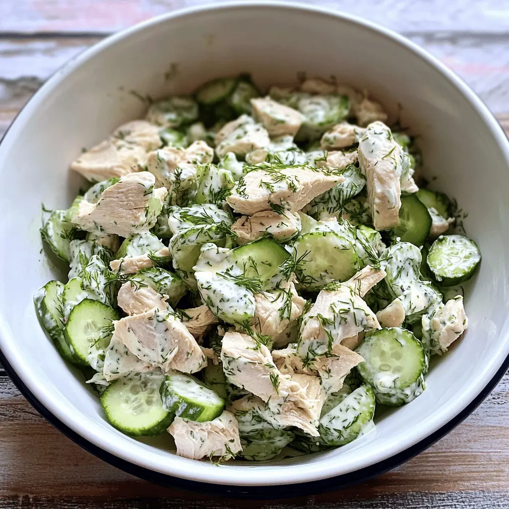 Easy Cucumber Dill Greek Yogurt Chicken Salad