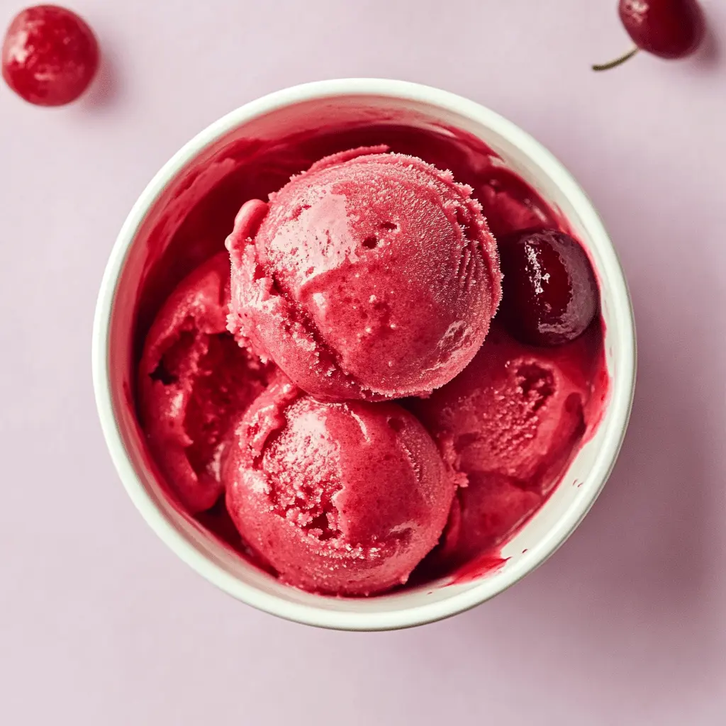 Easy Fresh Cherry Sorbet Recipe