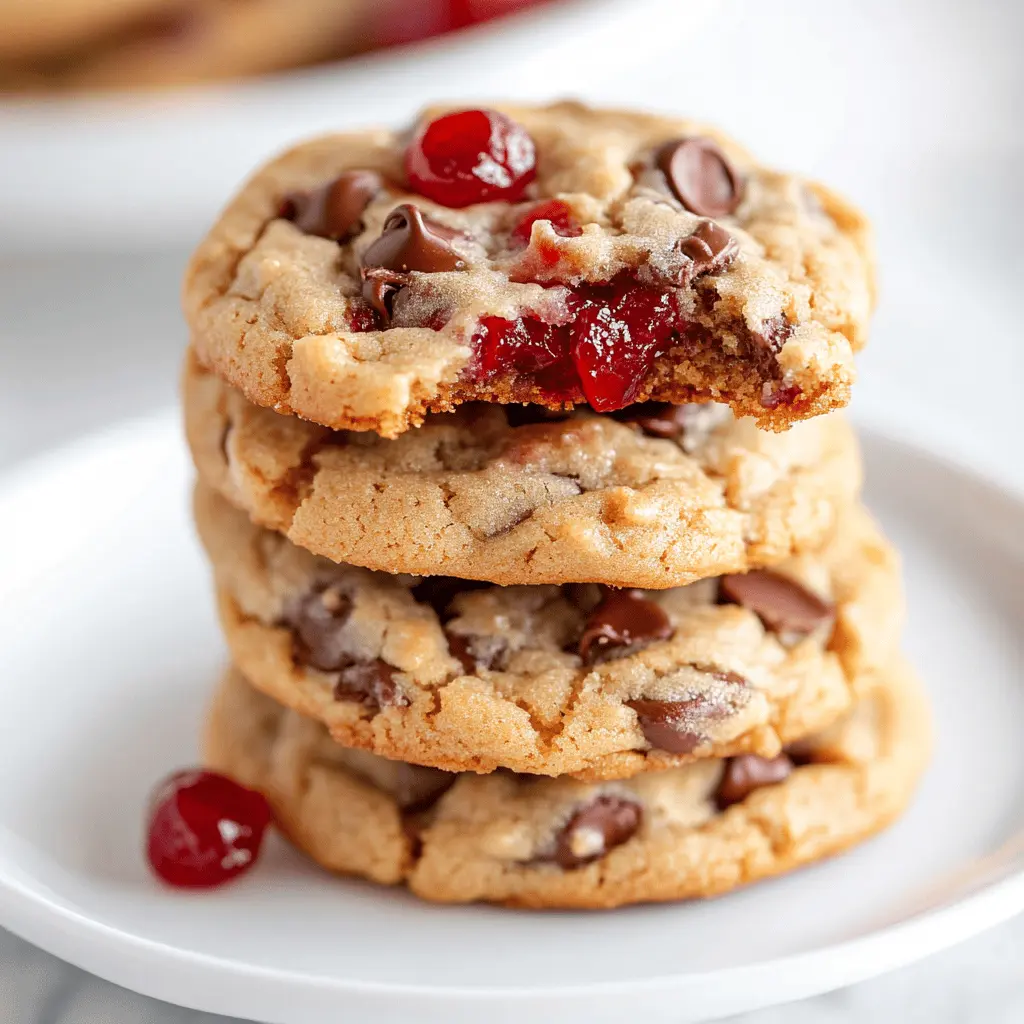 Easy Maraschino Cherry Chocolate Chip Cookies Recipe
