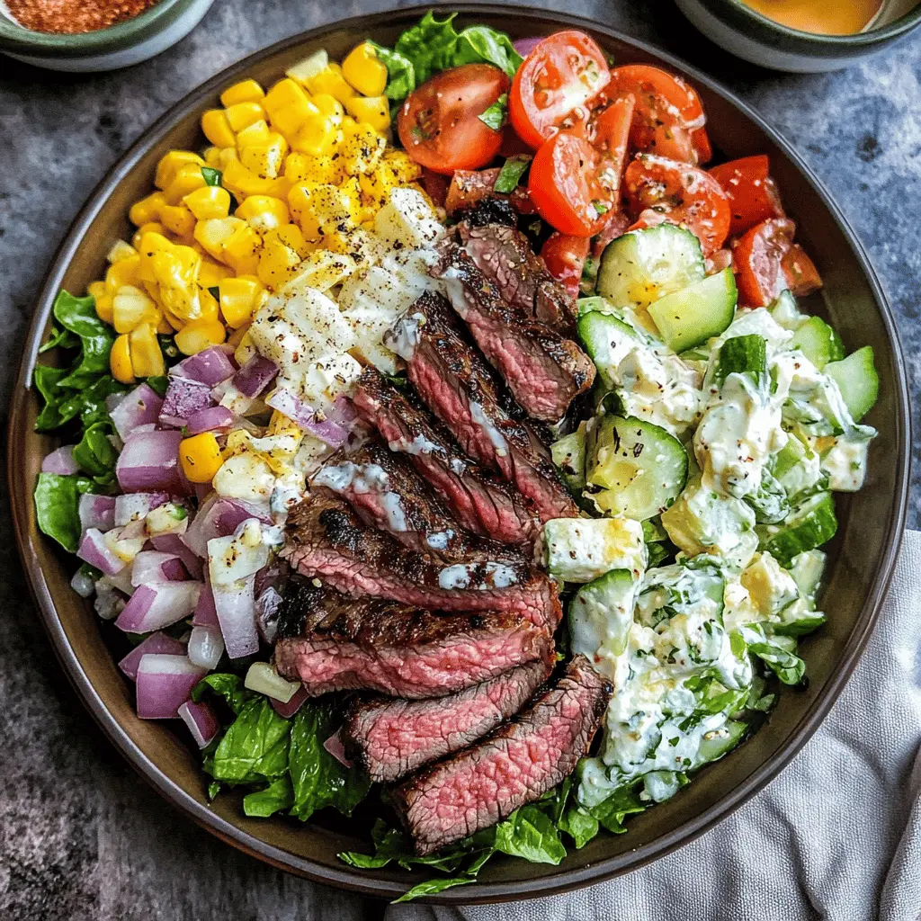 Easy Chopped Salad With Juicy Grilled Steak