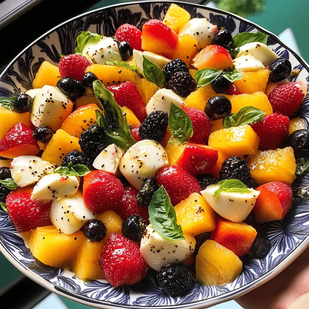 Easy Summer Fruit Caprese Salad Recipe