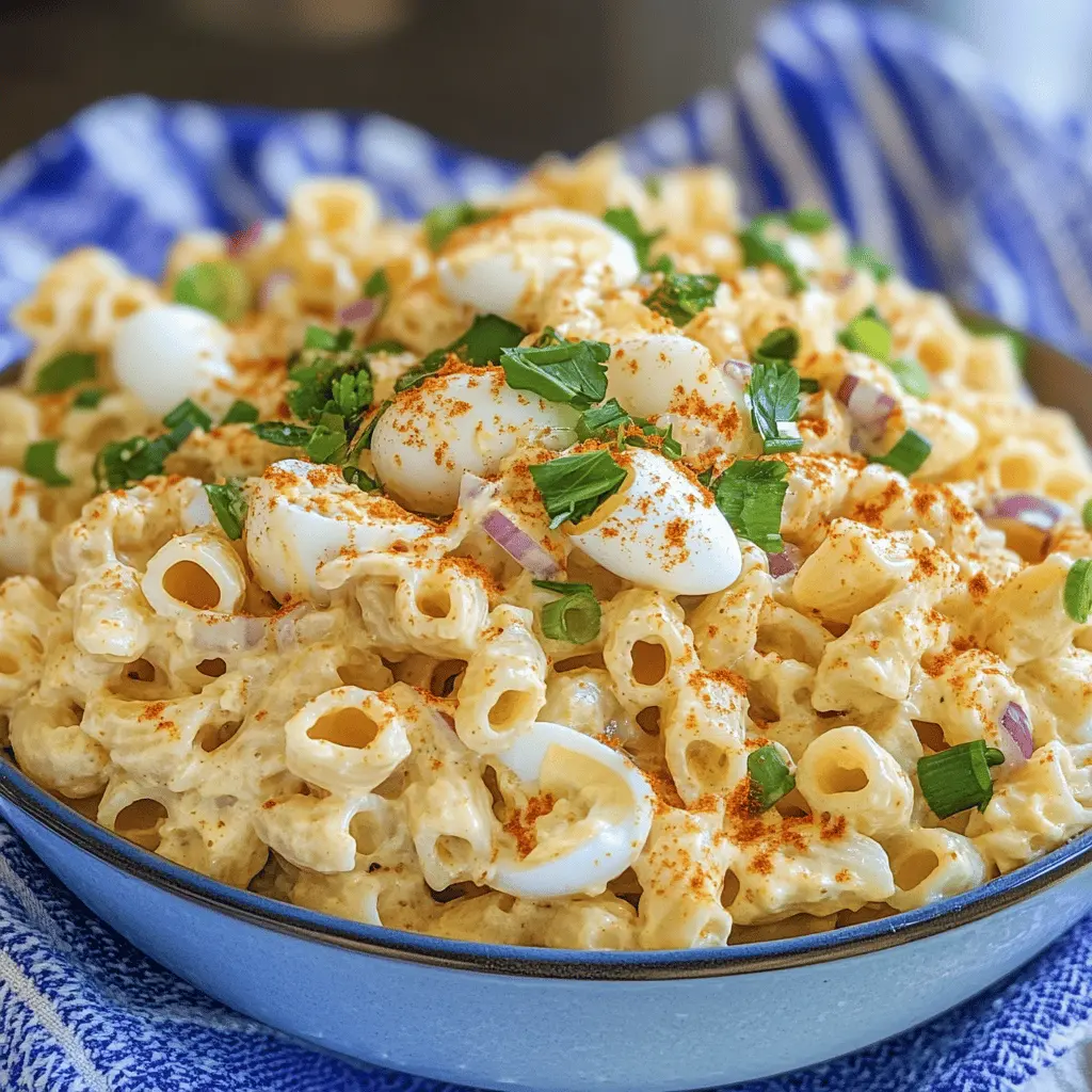 Easy Deviled Egg Pasta Salad Recipe
