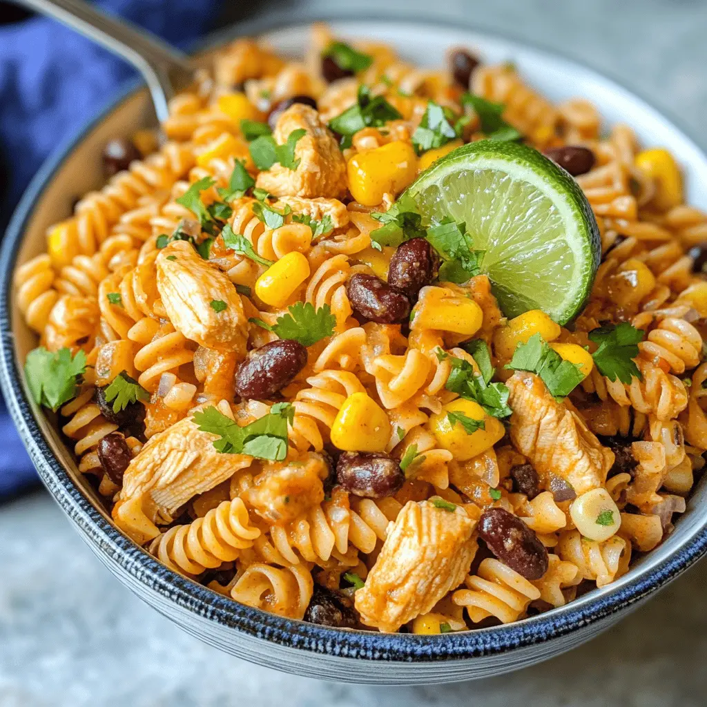 Easy Zesty Chicken Enchilada Pasta Salad Recipe