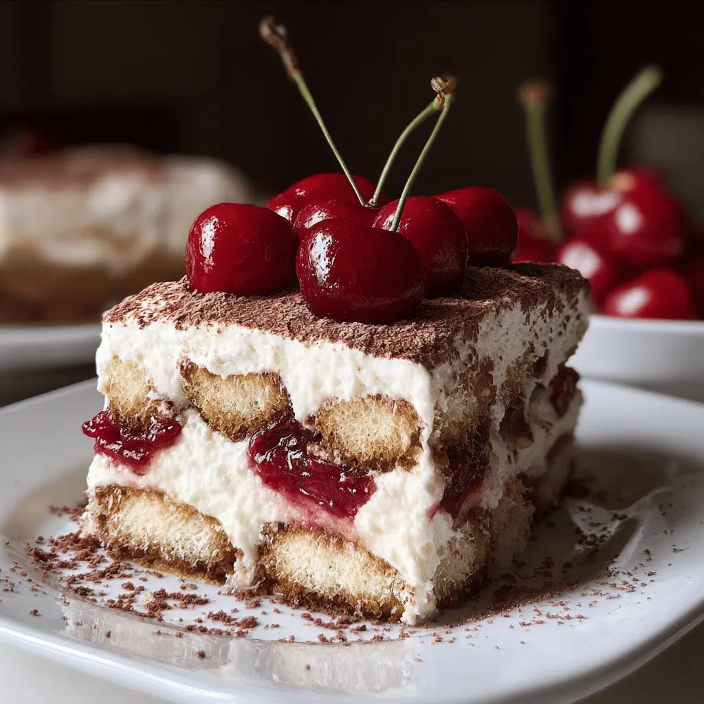 Easy Cherry Amaretto Tiramisu Recipe
