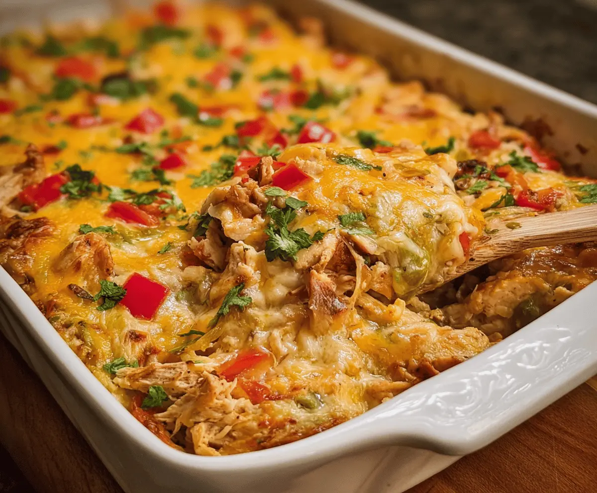 Easy Chicken Fajita Casserole Recipe