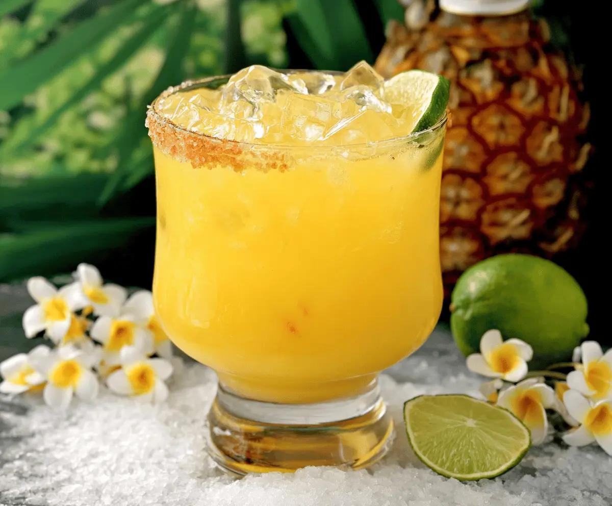 Easy Hawaiian Margarita with Pineapple and Coconut