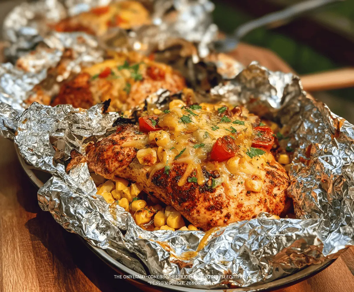 Easy Santa Fe Chicken Foil Packets Recipe