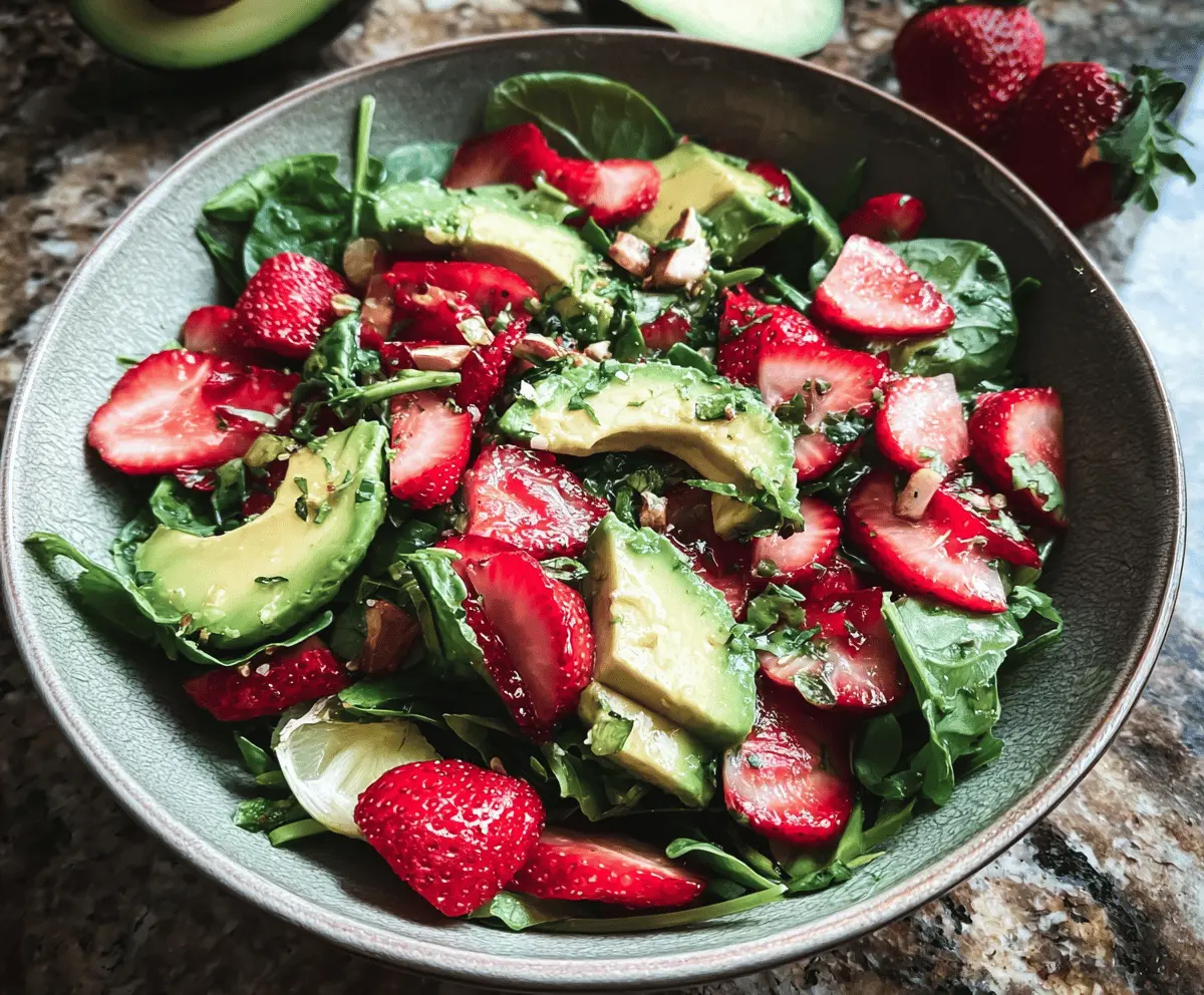 Fresh Strawberry Avocado Salad Recipe