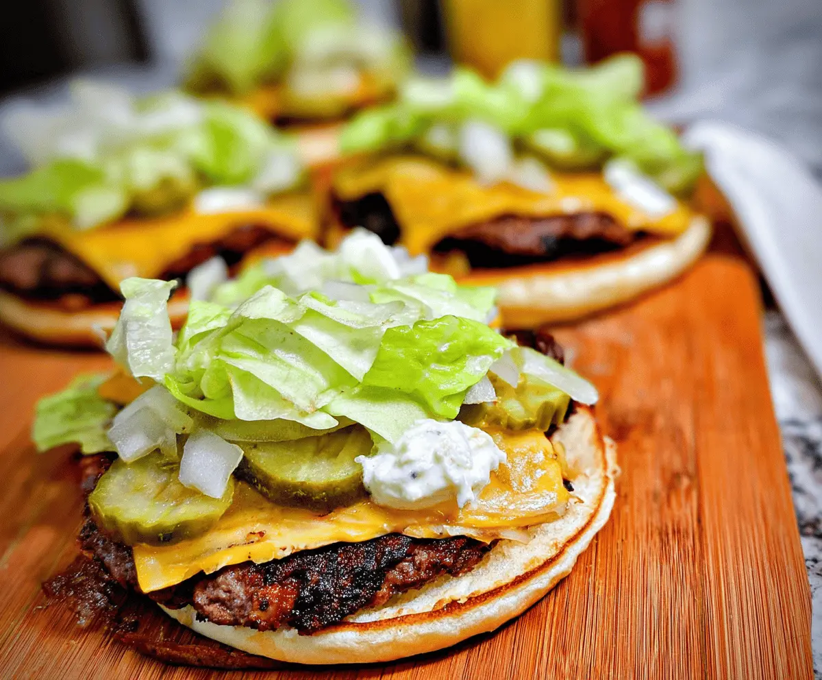 Easy Keto Big Mac Smash Burgers Recipe