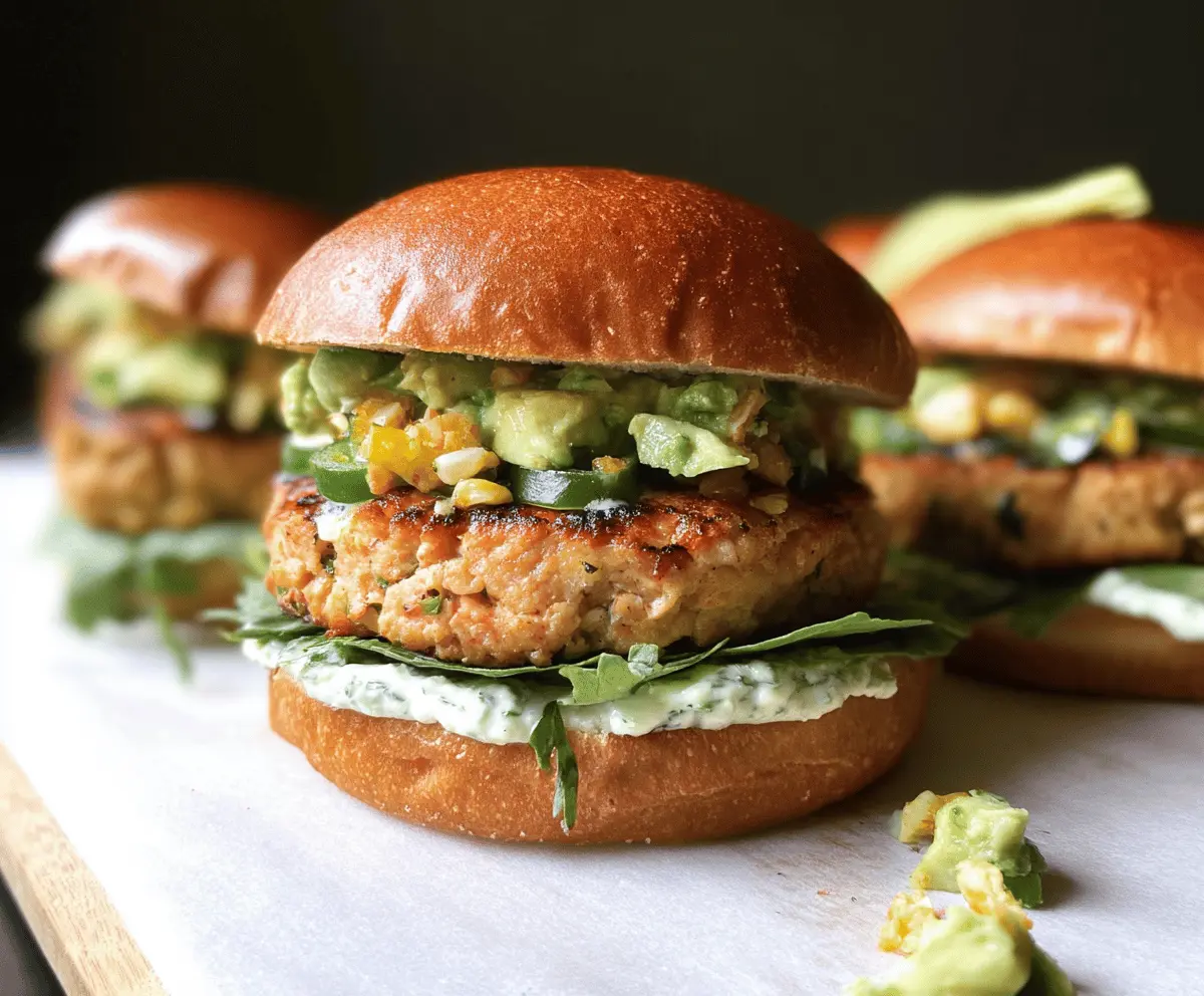 Easy Honey Jalapeño Turkey Burgers with Creamy Avocado Sauce