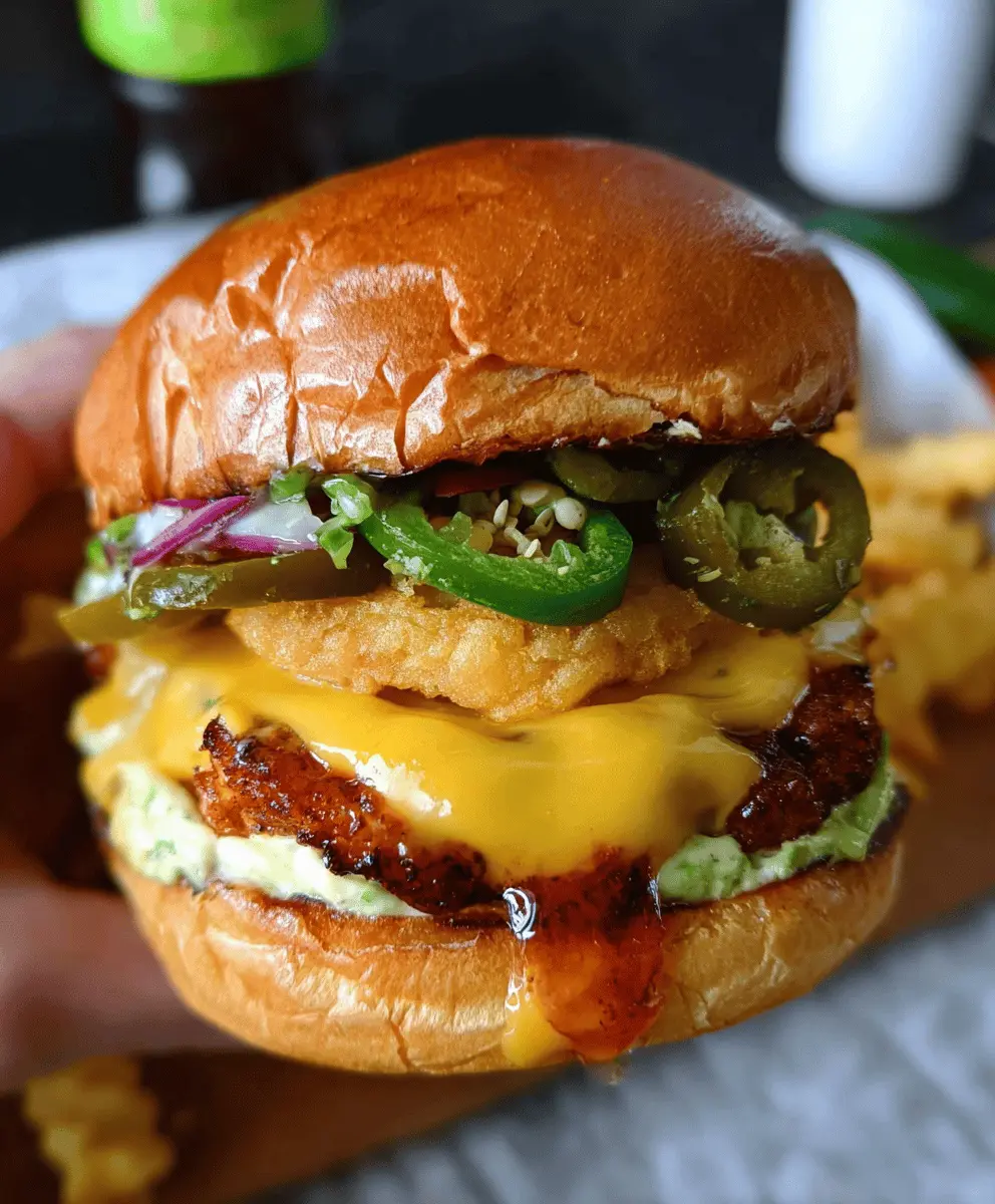 Easy Jalapeño Pepper Jack Chicken Burger Recipe
