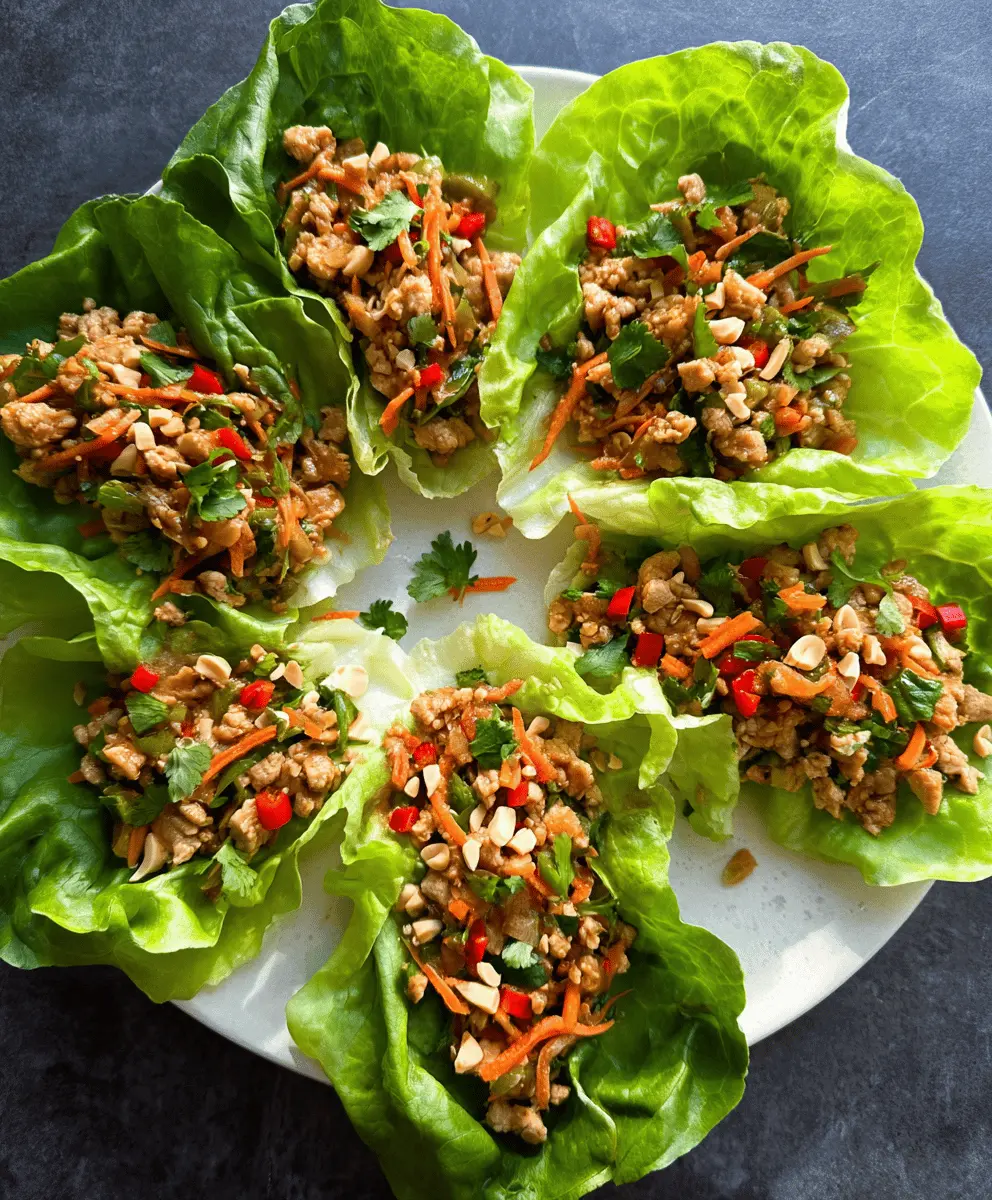 Easy Thai Chicken Lettuce Wraps Recipe