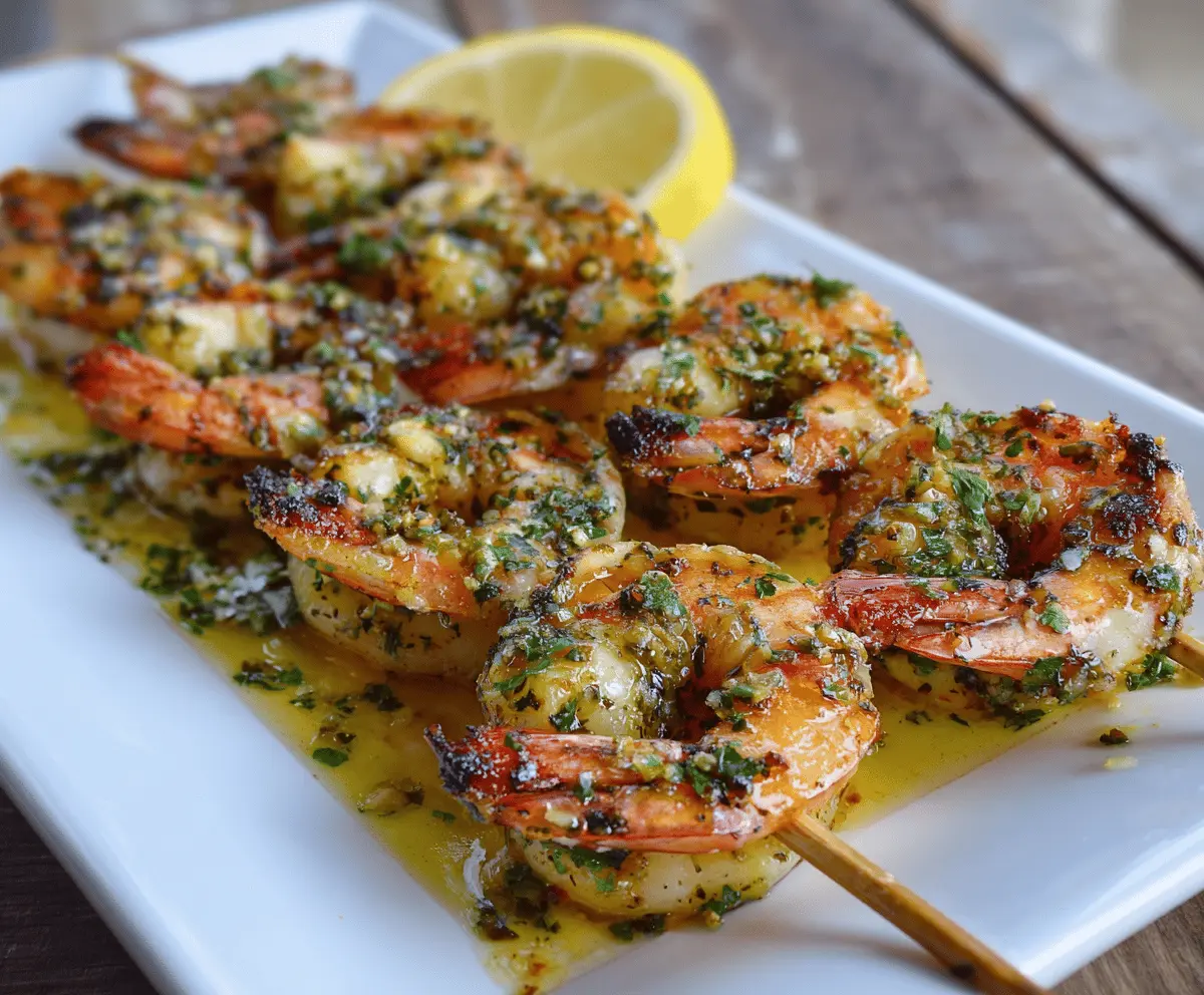 Garlic Butter Shrimp Skewers