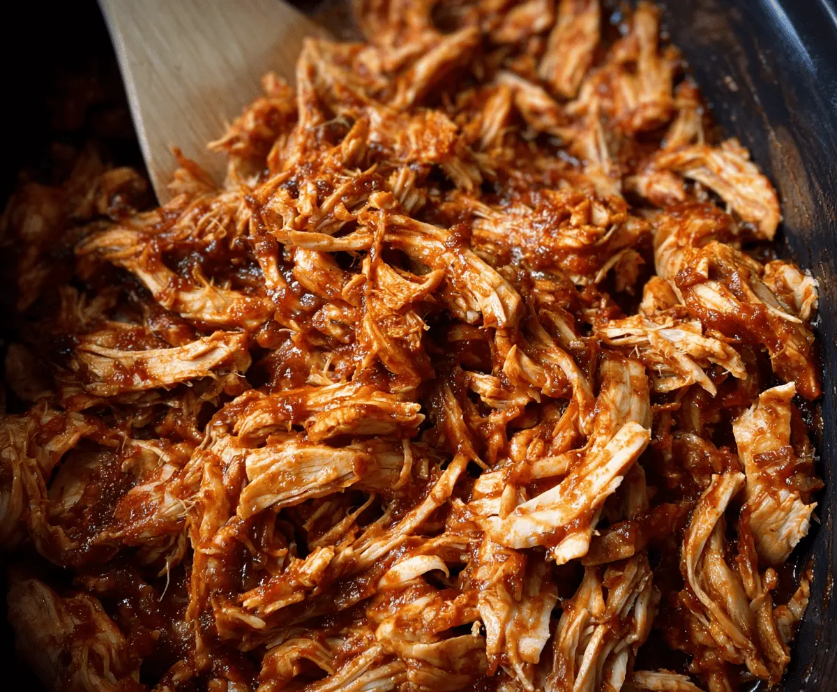 Easy Crockpot BBQ Pulled Chicken Recipe