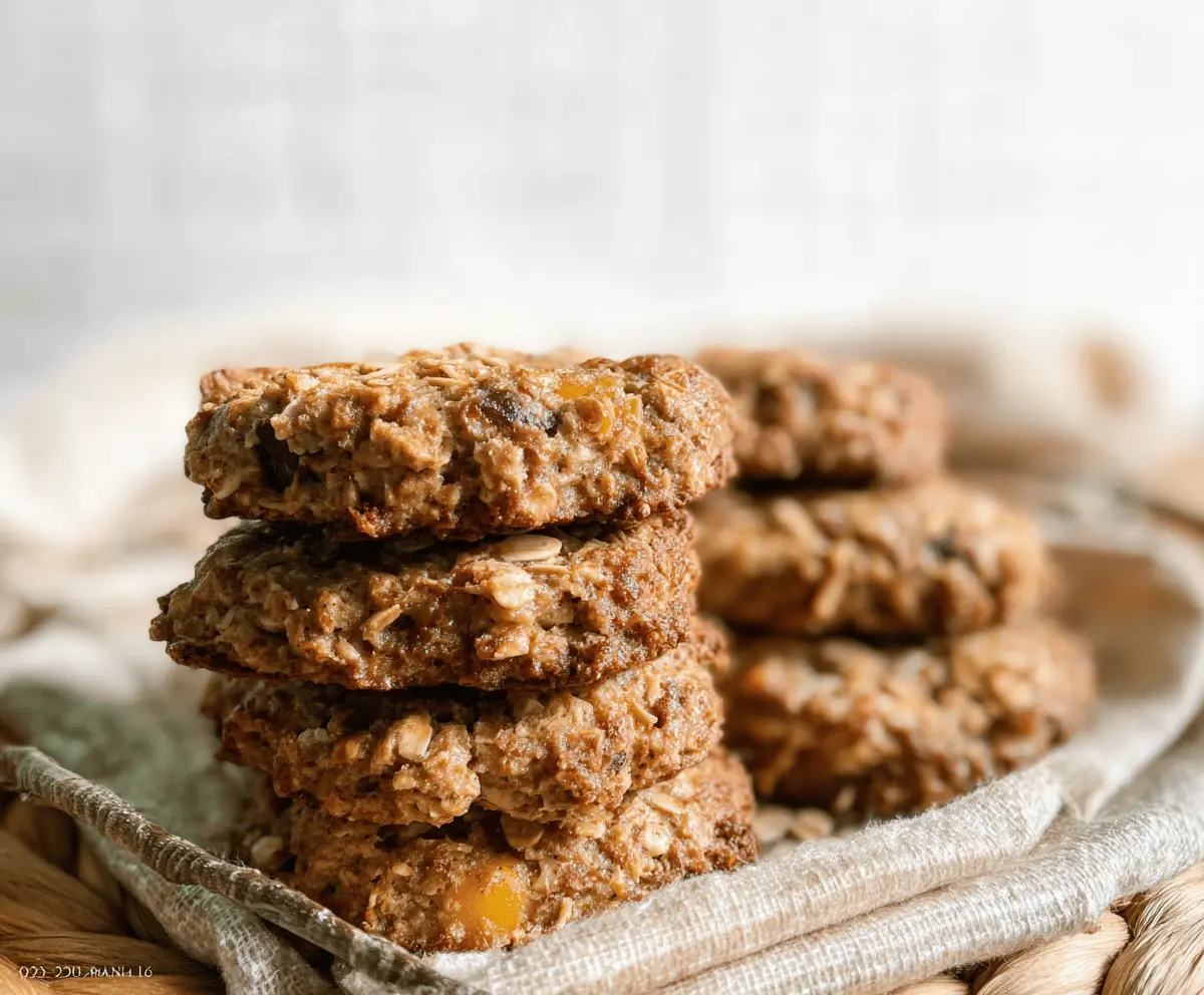 Healthy Peach Oatmeal Breakfast Cookies for Busy Mornings