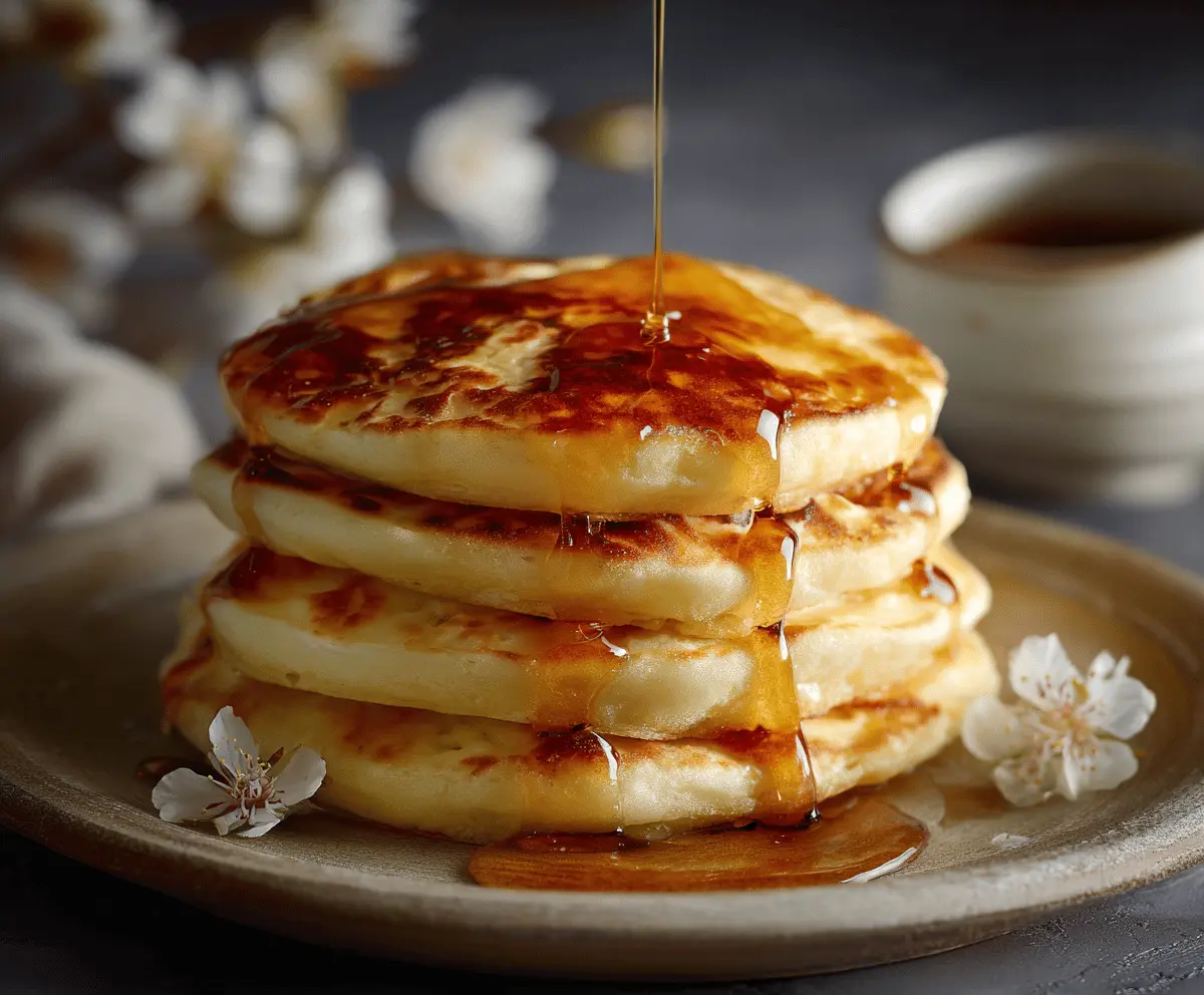 Fluffy Pancakes with Maple Syrup