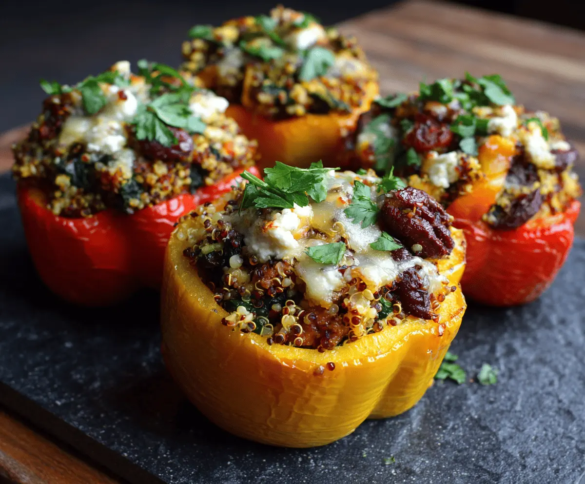 Stuffed Bell Peppers with Quinoa and Beans