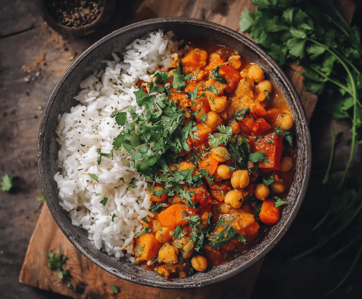 Vegan Chickpea Curry with Rice