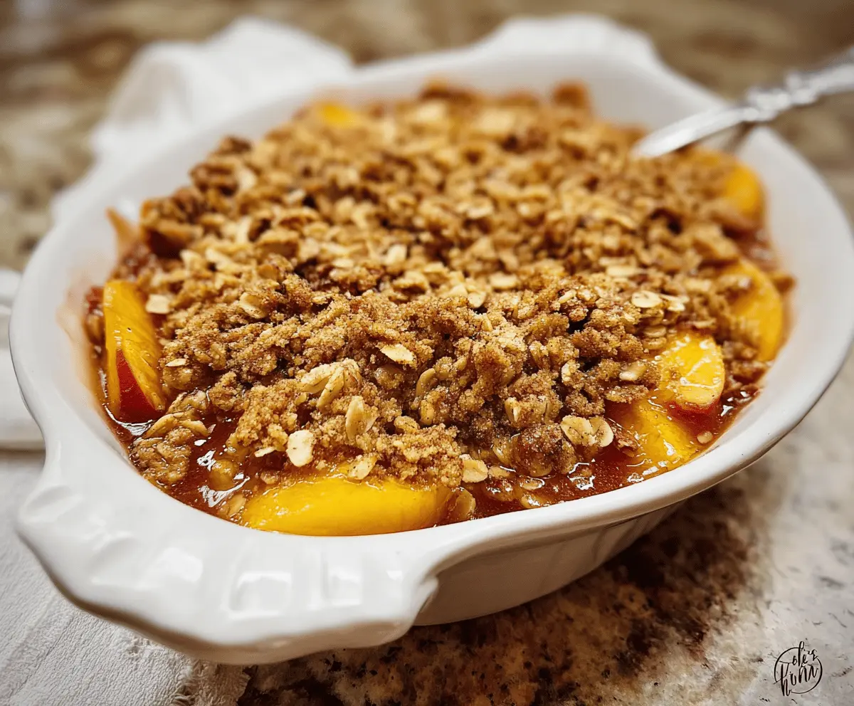 Easy Nectarine Crisp With Cinnamon Oat Streusel