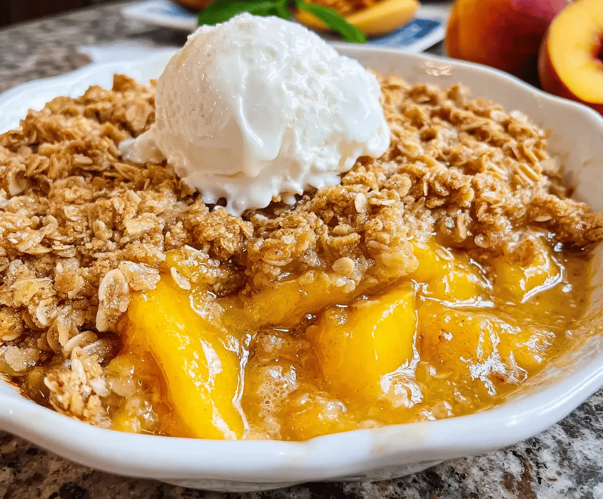 Easy Homemade Peach Crisp Recipe for Summer