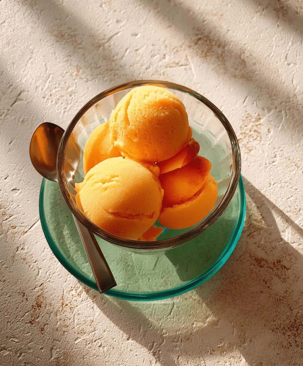 Easy Homemade Peach Sorbet Recipe
