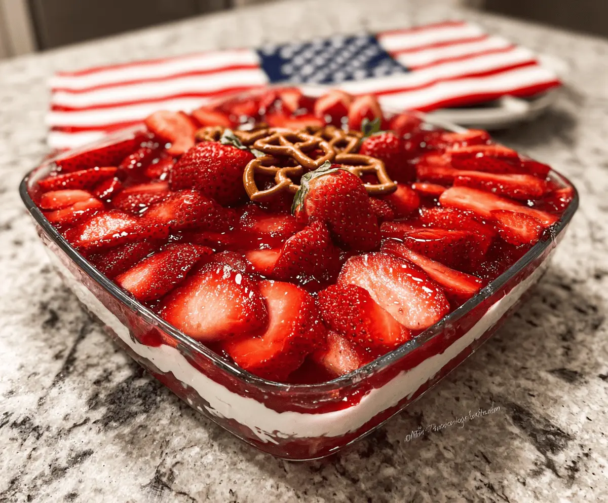 Easy Strawberry Pretzel Jello Salad Recipe