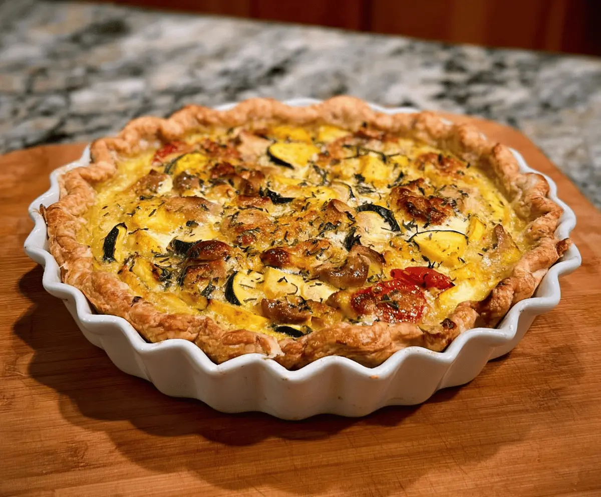 Easy Cheesy Savory Summer Squash Pie