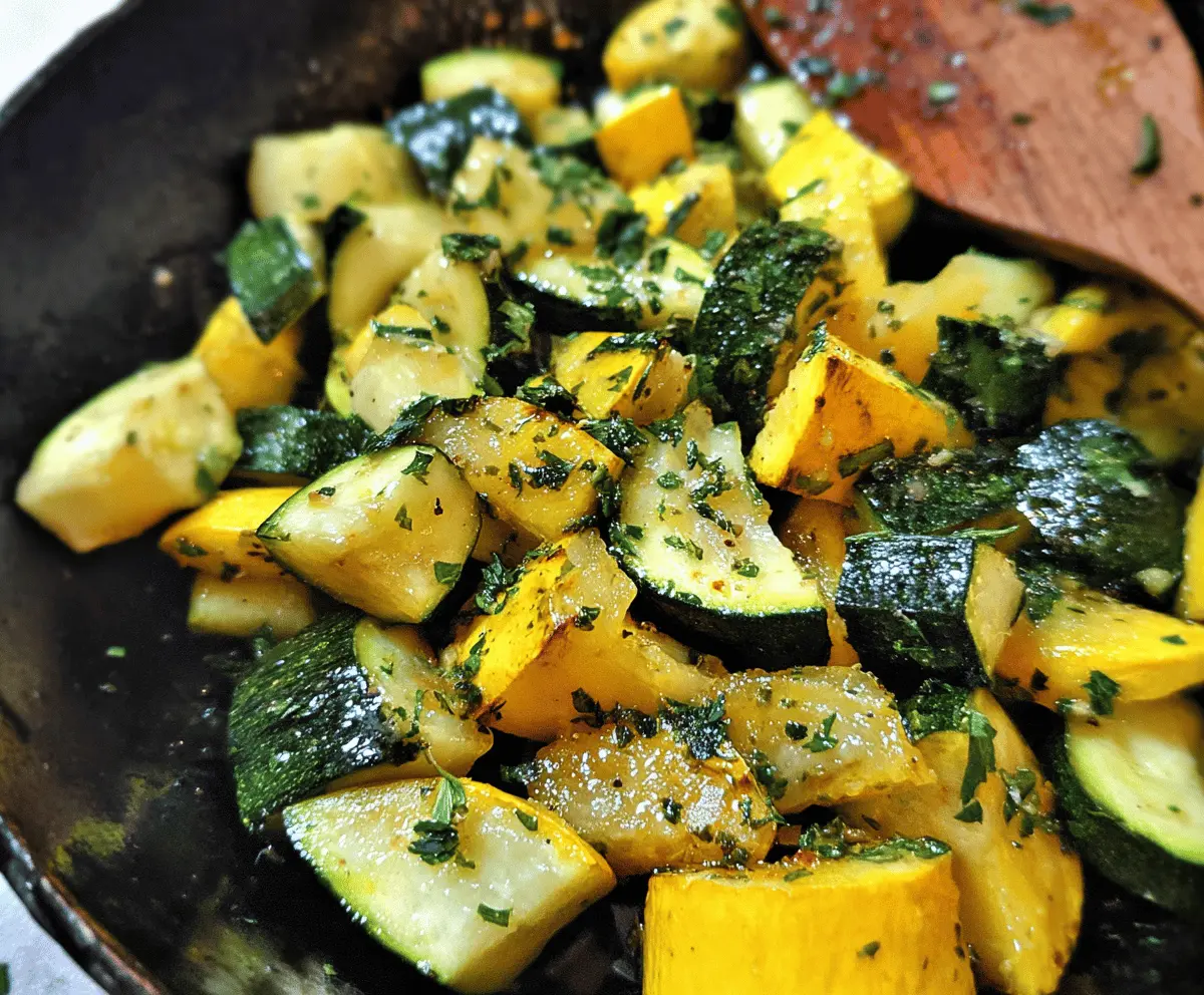 Easy Low Carb Garlic Butter Zucchini and Squash Recipe