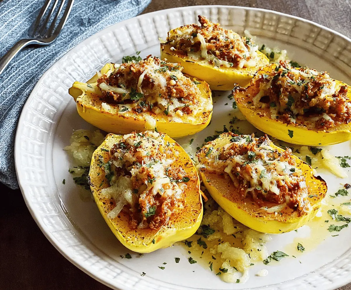 Easy Cheesy Stuffed Yellow Squash Recipe