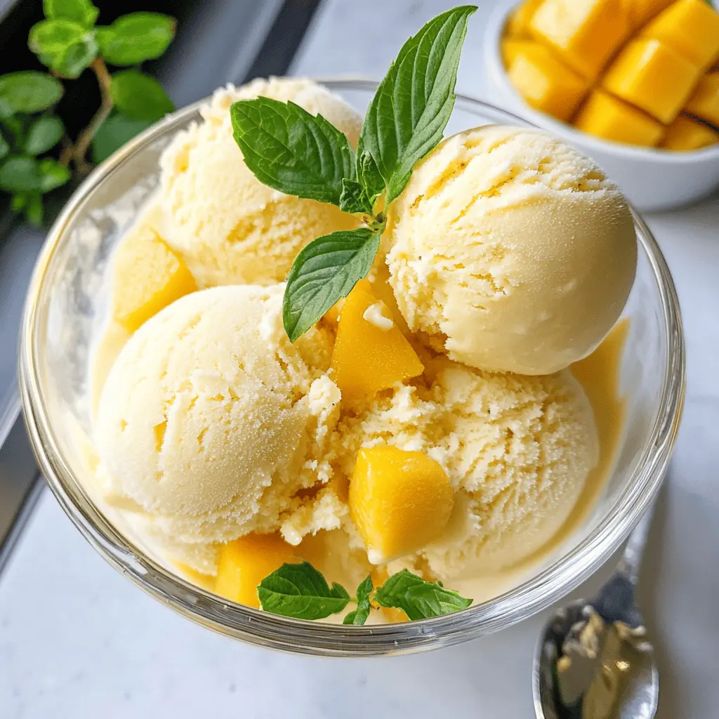 Easy Coconut Mango Ice Cream Recipe