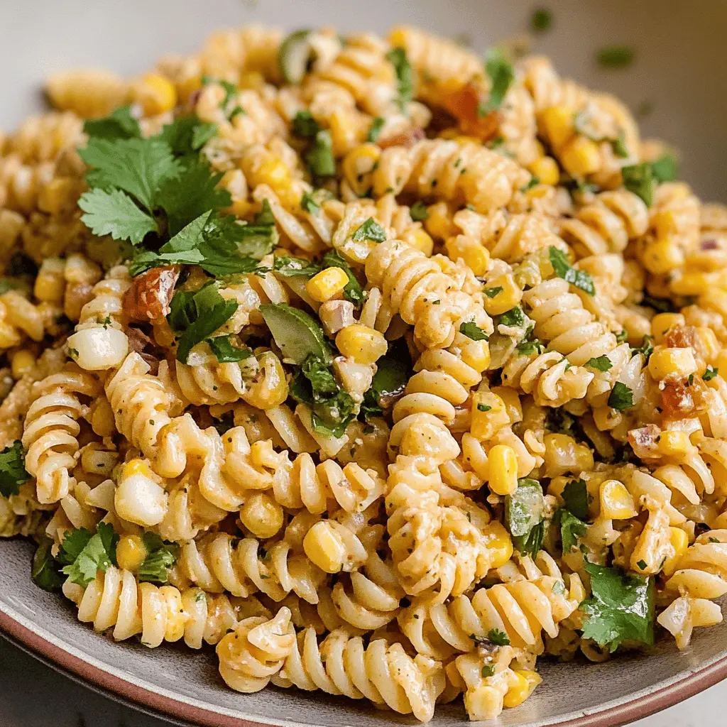 Easy Mexican Street Corn Pasta Salad Recipe