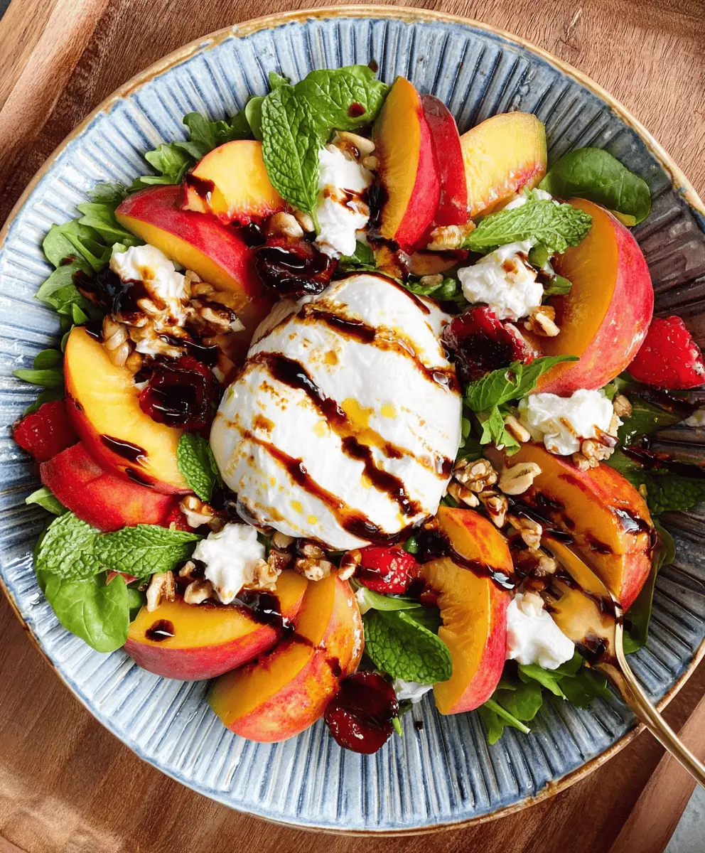 Fresh Peach Burrata Salad Recipe