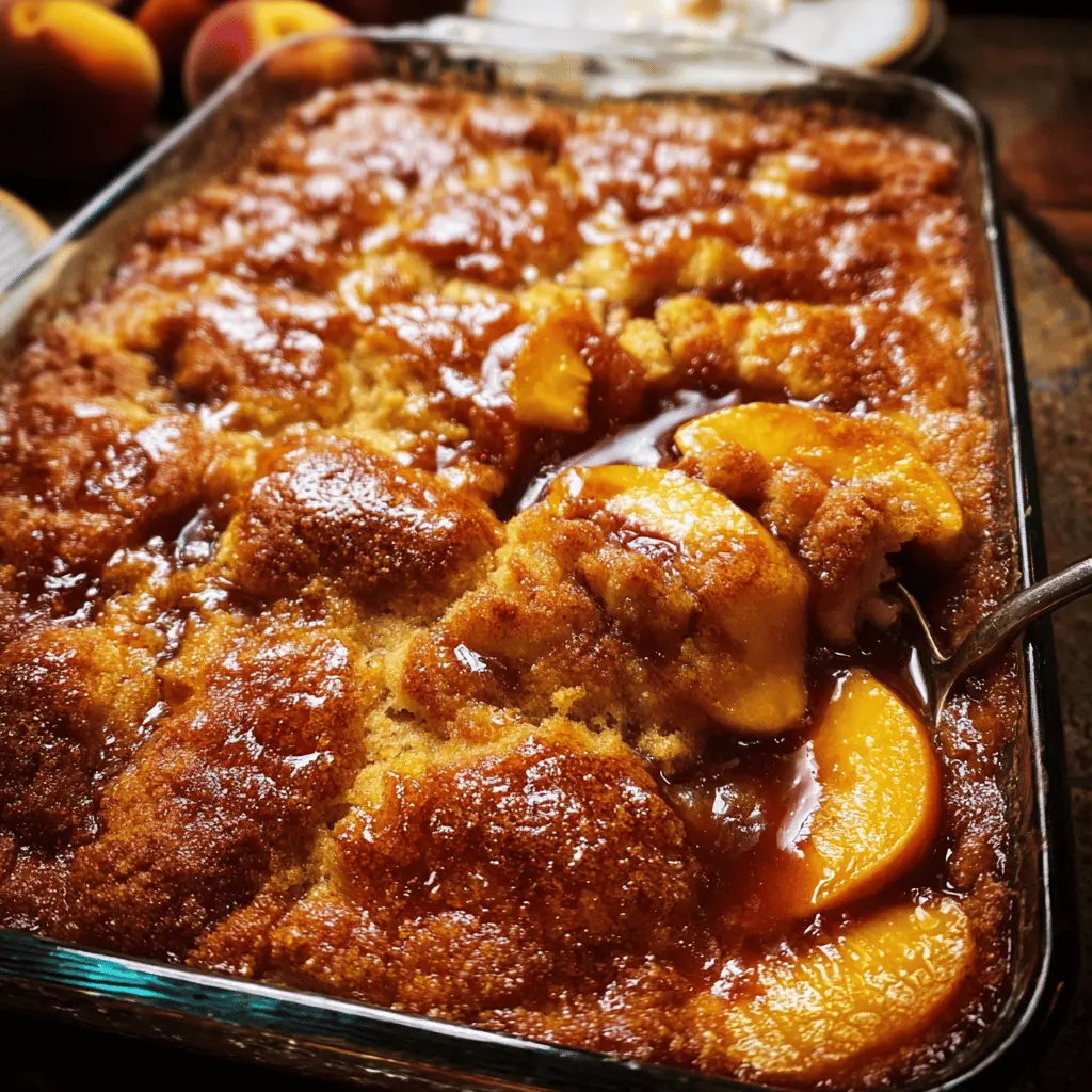 Easy Old School Brown Sugar Peach Cobbler Recipe
