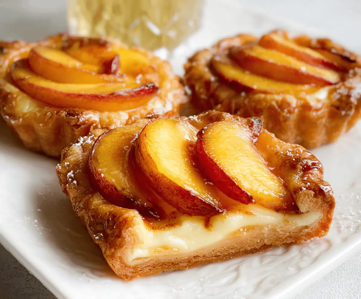 Easy Mini Peach and Cream Cheese Tarts