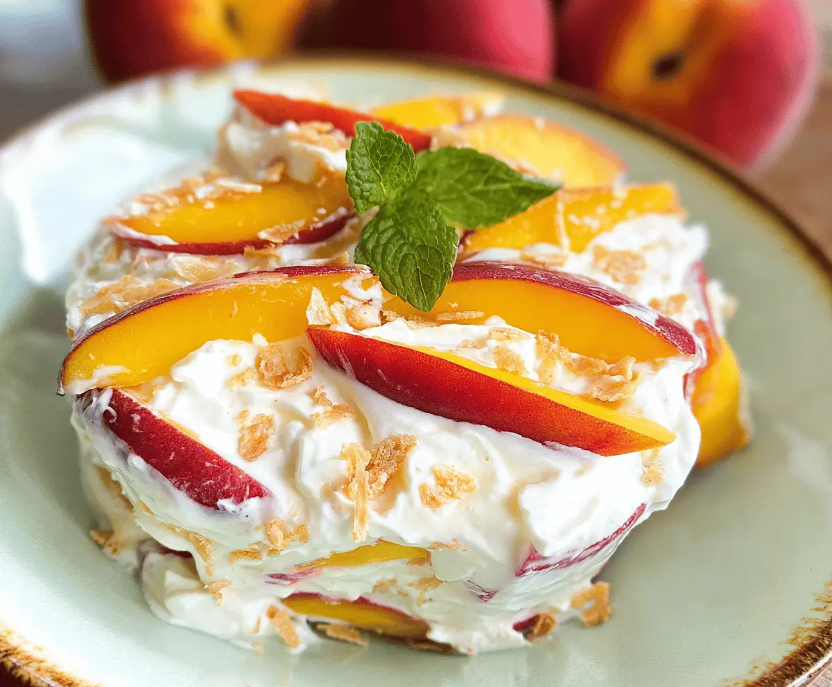 Easy Peach Cheesecake Salad Recipe