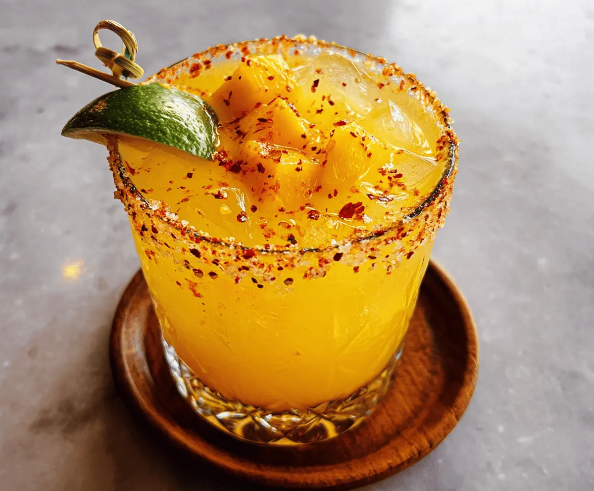 Spicy Mango Margarita with Hot Honey Kick
