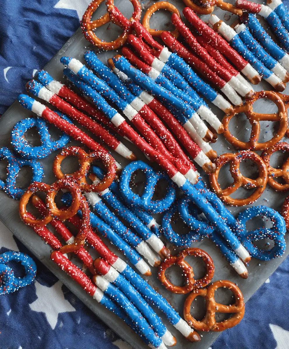 Easy Patriotic Pretzels Recipe for 4th of July