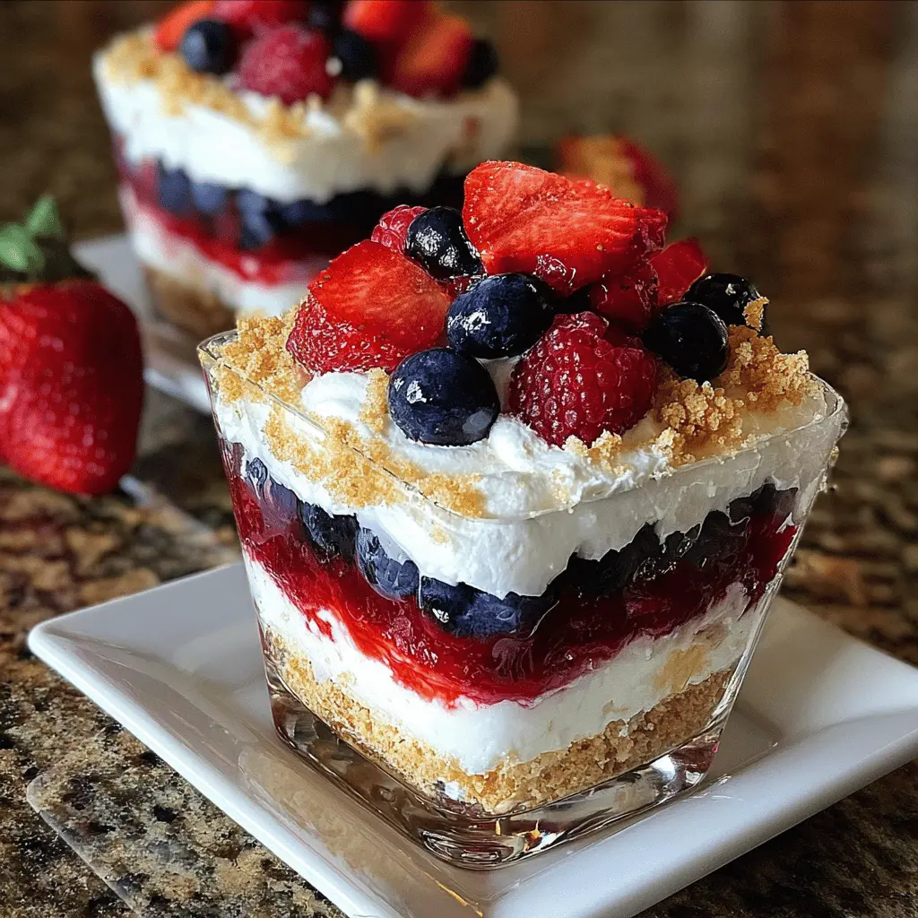 Red White and Blue Mixed Berry Dessert Recipe